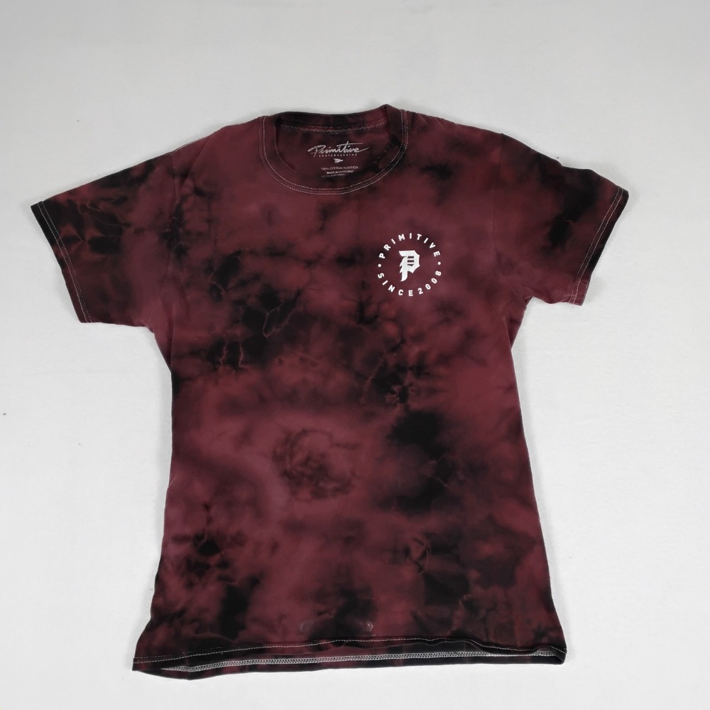 Primitive Skateboarding Tie Dye T Shirt Red Black Since 2008 Graphic Streetwear